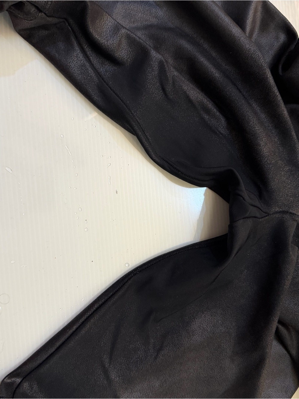 SPANX Black High-Waist Moto Panel Leggings - Picture 8 of 8